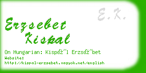 erzsebet kispal business card